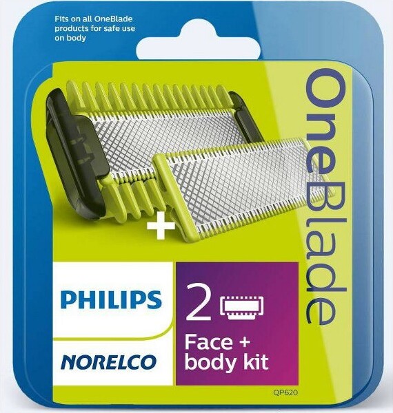 Philips Norelco OneBlade Trimmer Replacement Heads Face & Body Kit