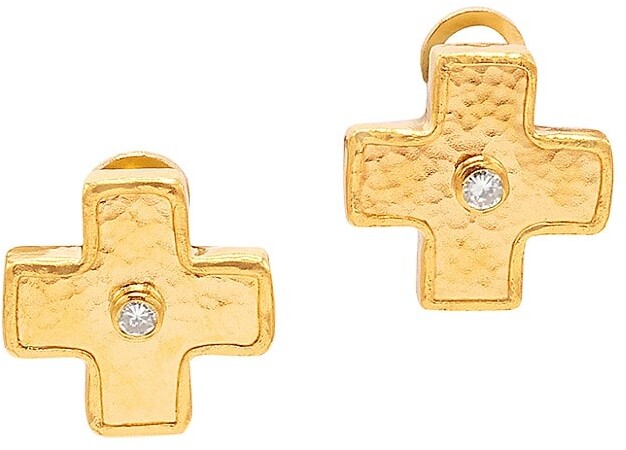 Gold Cross Earrings | Shop the world's largest collection of 