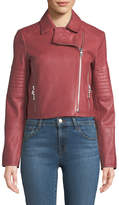 Thumbnail for your product : J Brand Aiah Zip-Front Lamb Leather Jacket