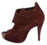 Thumbnail for your product : Pedro Garcia Suede Peep-Toe Booties