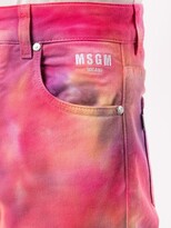 Thumbnail for your product : MSGM Tie-Dye Cropped Jeans