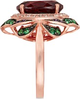 Thumbnail for your product : LeVian Crazy Collection Garnet (7-5/8 ct. t.w.) and Multi-Stone Round Flower Ring in 14k Rose Gold (Also Available in London Blue Topaz) - London Blu