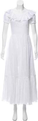 Saint Laurent Short Sleeve Maxi Dress