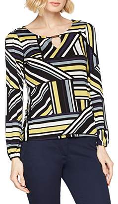 Wallis Women's Abstract Stripe Blouse, (Black), (Size:)