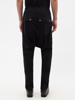 Thumbnail for your product : Rick Owens Drop-seat Cotton-blend Jersey Track Pants - Black