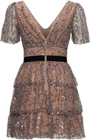 Thumbnail for your product : Self-Portrait Leaf Sequined Mini Dress