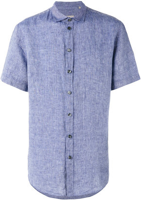 Armani Collezioni short-sleeve shirt - men - Linen/Flax - XXL