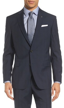 Ted Baker Men's Jay Trim Fit Plaid Wool Suit