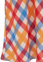 Thumbnail for your product : Solid & Striped Bias-cut Checked Linen Midi Dress - Multi