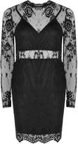 Thumbnail for your product : boohoo Long Sleeve Lace Bodycon Dress