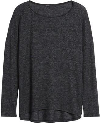 Gibson Cozy Ballet Neck High/Low Pullover