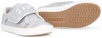 Geox embellished touch strap sneakers