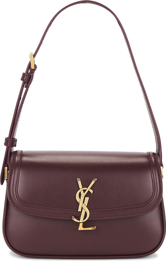 Saint Laurent Mini Solferino Bag in Wine