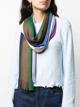 M Missoni Striped Knitted Scarf