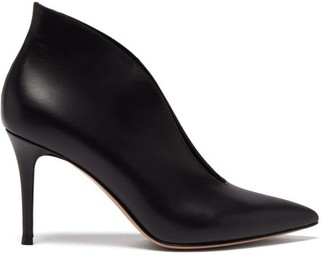 Gianvito Rossi Vania 85 Leather Ankle Boots - Womens - Black Gianvito Rossi Vania 85 Leather Ankle Boots - Womens - Black
