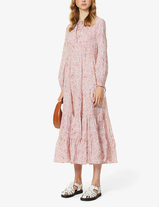 Rixo Lori paisley-print cotton midi dress