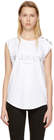 balmain white sleeveless logo tshirt