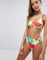 Thumbnail for your product : Jaded London Watermelon High Leg Bikini Bottoms