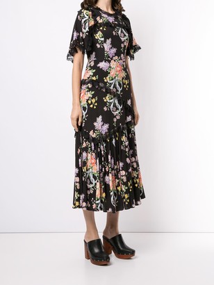 Needle & Thread Floral Scallop-Lace Midi Dress