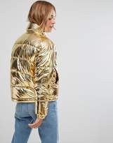 Thumbnail for your product : Monki Padded Metallic Jacket