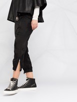 Thumbnail for your product : Rick Owens Cropped Drawstring Trousers