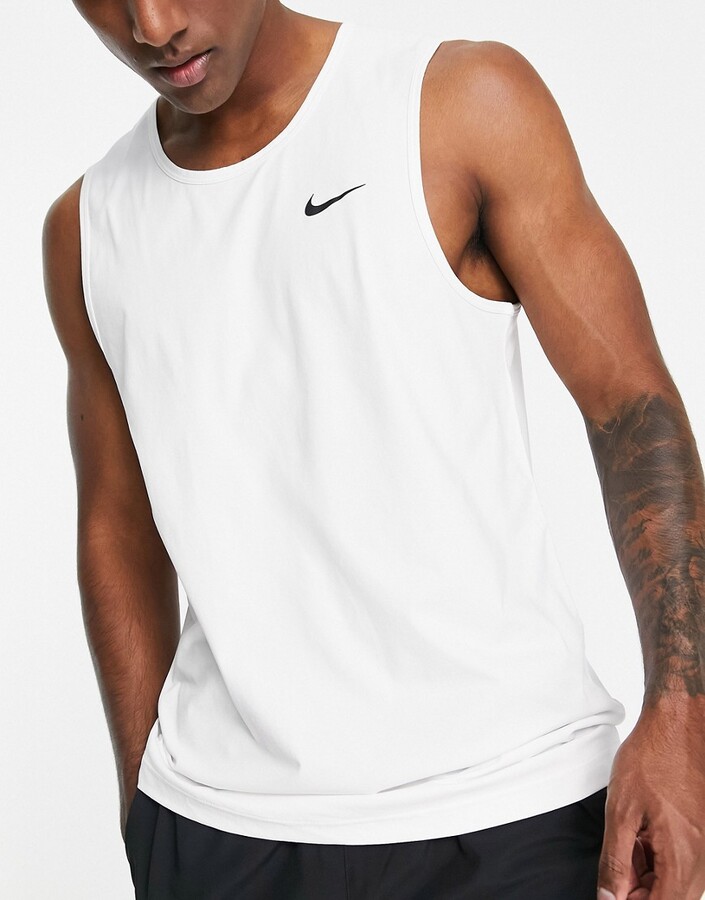 Nike Training DriFit vest in white ShopStyle Shirts