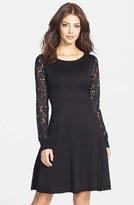Thumbnail for your product : Eliza J Lace Sleeve Sweater Dress