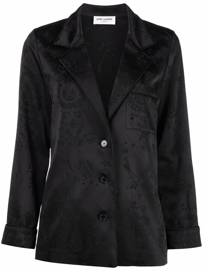 Saint Laurent Jacquard-Woven Pajama-Style Jacket - ShopStyle Blazers
