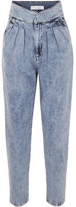 IRO Staunch Pleated High-rise Tapered Jeans