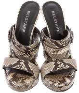 Thumbnail for your product : Belstaff Snakeskin Slide Sandals