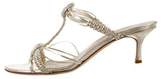 Thumbnail for your product : Oscar de la Renta Metallic Slide Sandals