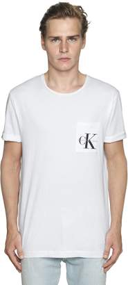 Calvin Klein Jeans Cotton Jersey T-Shirt W/ Logo Pocket