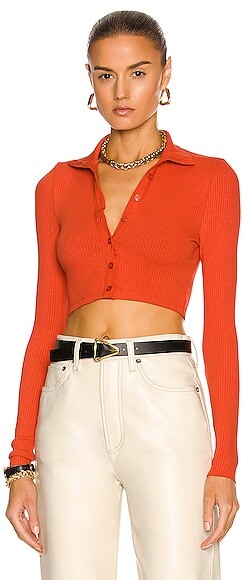 THE RANGE Cropped Supima cotton-blend jersey top