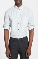 Thumbnail for your product : John Varvatos Slim Fit Roll Sleeve Stripe Sport Shirt