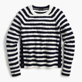 Thumbnail for your product : J.Crew Striped cable-knit sweater with buttons