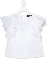 Thumbnail for your product : MonnaLisa frill sleeved T-shirt