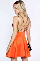 Thumbnail for your product : boohoo Stephanie Strappy Back Skater Dress