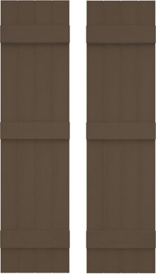 Builders Edge Builders Edge, Standard Four Board Joined (3 Batten), Board-n-Batten Shutters, Includes Matching Installation Spikes (Per Pair)