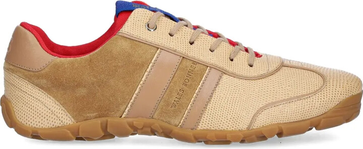 Wales Bonner Suede-Leather Panelled Trainers