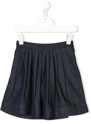 Girls Pleated Denim Skirt - ShopStyle