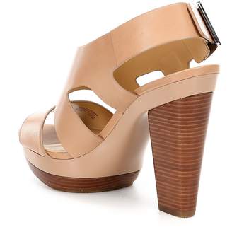 MICHAEL Michael Kors Carla Leather Platform Block Heel Sandals - ShopStyle