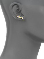 Thumbnail for your product : ila&i Stella Diamond & 14K Yellow Gold Graduated Leaf Single Ear Cuff