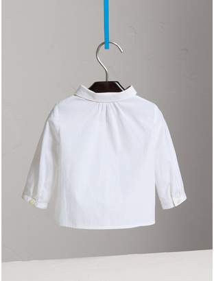 Burberry Peter Pan Collar Cotton Shirt