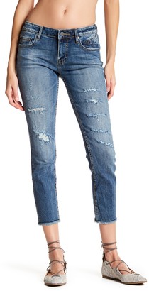 Vigoss Chelsea Frayed Hem Crop Skinny Jeans