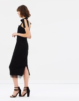 Thumbnail for your product : Rebecca Vallance Martina Tie Shoulder Midi Dress