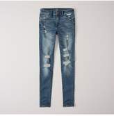 Thumbnail for your product : Abercrombie & Fitch A&F Women's Ripped Low Rise Super Skinny Jeans in Ripped Blue - Size 32