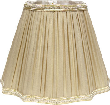 12" H Silk/Shantung Empire Lamp shade ( Spider ) in Taupe