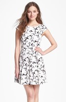 Thumbnail for your product : French Connection Horse Print Stretch Cotton Fit & Flare Dress
