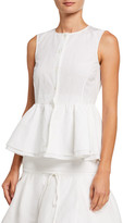 Thumbnail for your product : Brock Collection Woven Button-Front Peplum Shirt