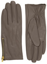 Thumbnail for your product : Oasis LEATHER ZIP SIDE GLOVE [span class="variation_color_heading"]- Mid Grey[/span]